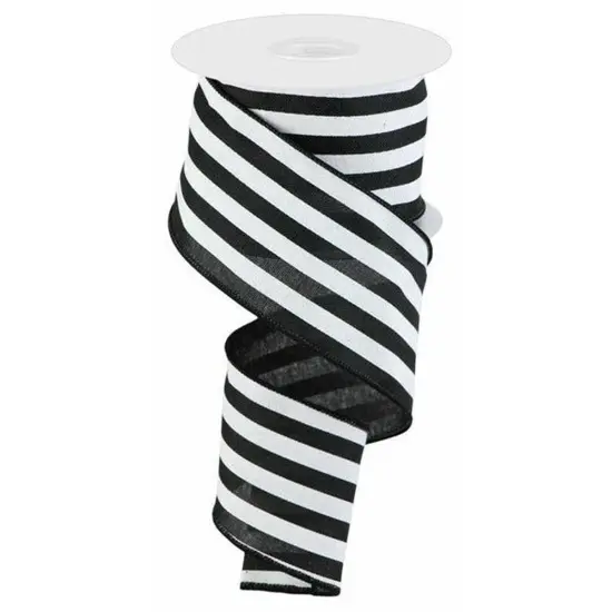 2.5" Vertical Stripe Ribbon: Black (10 Yard) {1}
