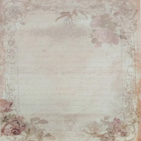 Faded Manuscript Designer Printed AIDA Fabric. Canvas for embroidery with an applied backgroundKF-1313A {1}