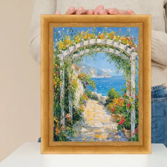 Italian Florentine Gold Leaf Shadow Box Picture Frame 18x18 frame {3}