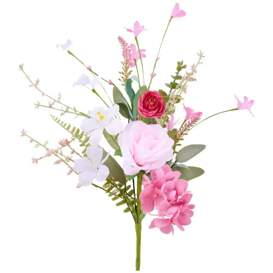 19" Rose Hydrangea Flower Spray: Pink {3}