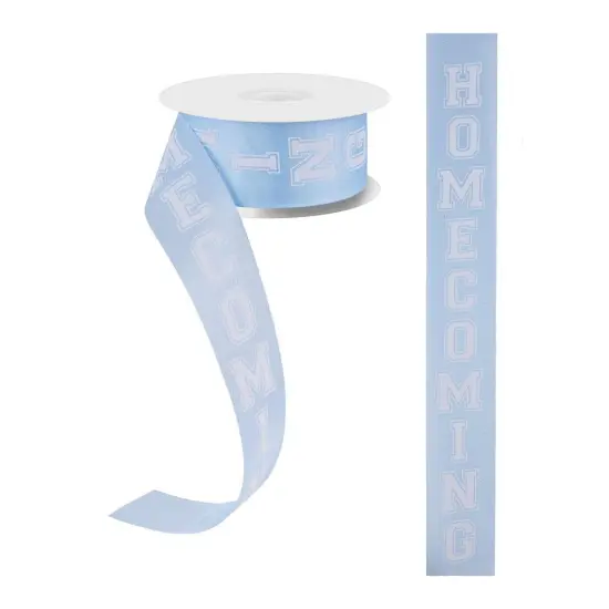 1.5" Homecoming Ribbon: Light Blue/White (100 Feet) {3}