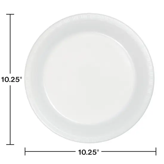 240 pc Bulk White Plastic Banquet Plates 10.25 inch {3}