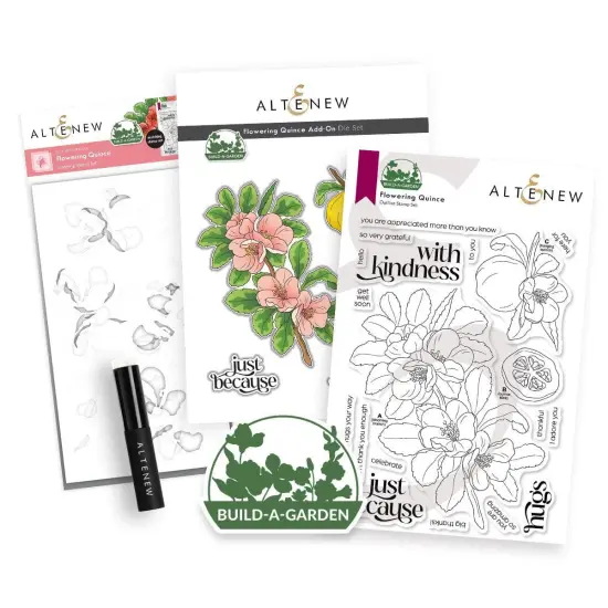 Build-A-Garden: Flowering Quince & Add-on Die Bundle {1}