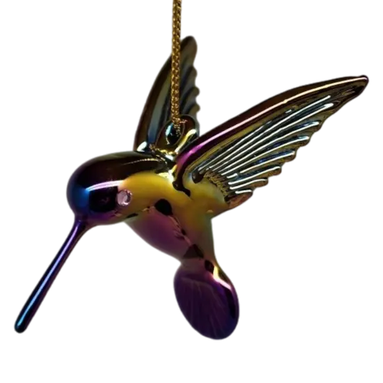 Egyptian Glass Hummingbird Ornament - Chromatic Collection {1}