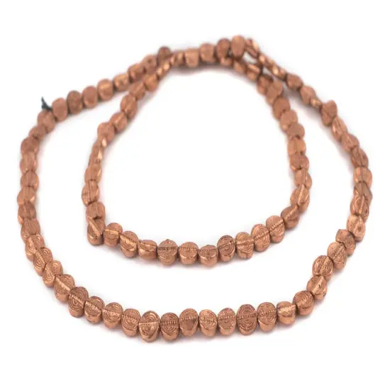 The Bead Chest Baule-Style Circular Copper Beads (7mm) {3}