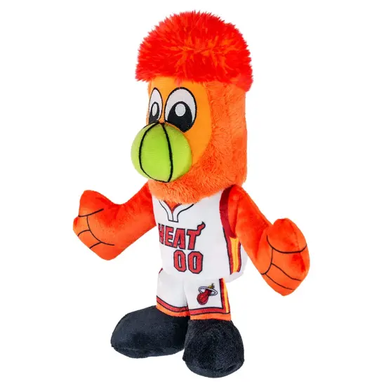 Bleacher Creatures Miami Heat Burnie 8" Mascot Kuricha Plush (Association Jersey White Uniform) {5}