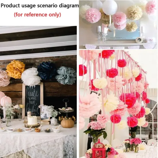 Red, Blue and White Paper Pom Poms Decorations for 4th Fourth of July(12pcs) {5}