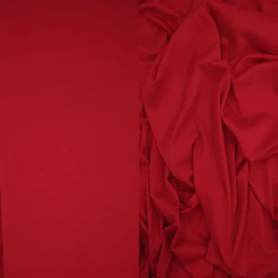 1 Yard DTY Brushed Solid Fabric Soft Stretch Smooth Texture 58/60" Wide Red Tango {1}