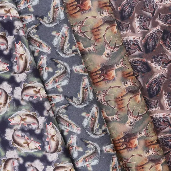 Mook Fabrics Wildlife Cotton Fabric [45 in. Wide] - By The Yard Perch (36" Panel) {4}