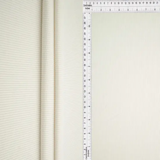 1 Yard Solid Peach Rib Knit Fabric 2x2 Texture Soft Stretch Polyester Spandex 48 Inch Wide SAGE {2}