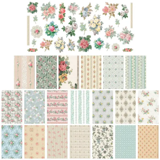 Idea-Ology Worn Wallpaper Scraps-49/Pkg {2}