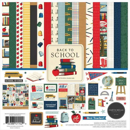 Carta Bella Collection Kit 12"X12"-Back To School {1}