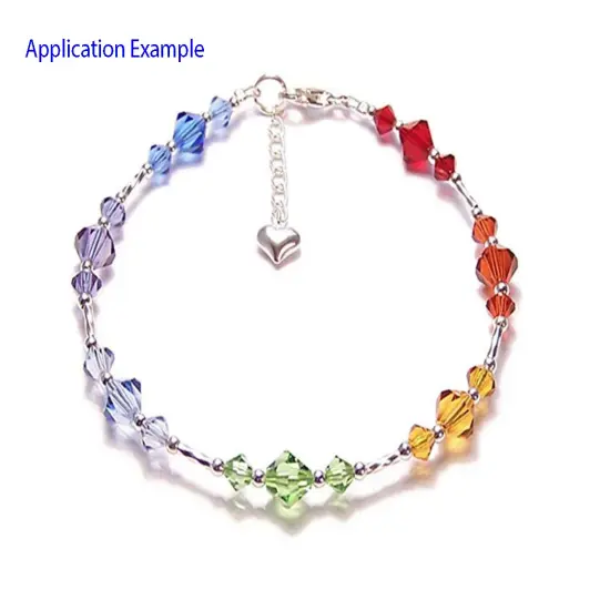 200pcs Authentic Preciosa 6mm Faceted Bicone Crystal Loose Beads Light Siam Red Compatible with Swarovski 5301/5328 for DIY Jewelry Making Pre-B606 {6}