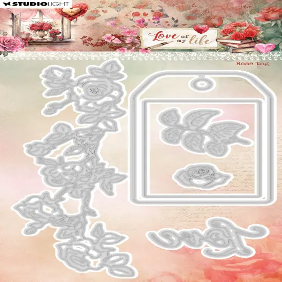 Studio Light Loved Of My Life Cutting Die-Nr. 951, Rose Tag {1}