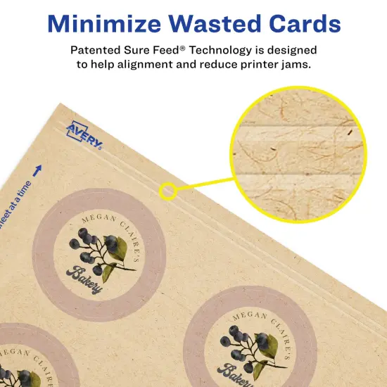 Avery 2" Diameter Round, Kraft Brown Round Cards {4}