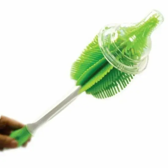 Norpro 14" Long Silicone Bottle Brush - Great for Cleaning Travel Cups and Baby Bottles {4}