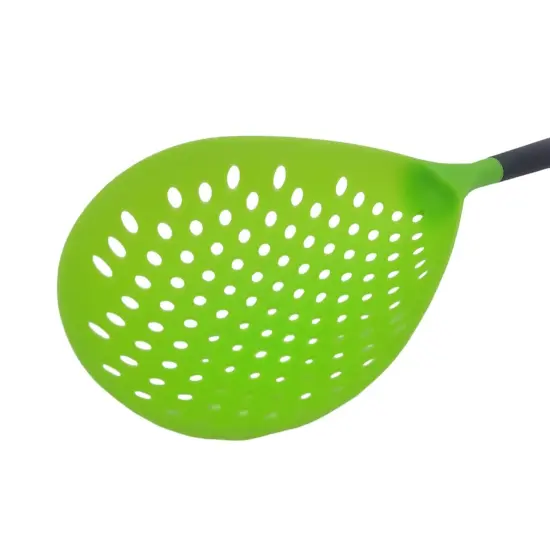 Handy Housewares 15" Handheld Strainer Scoop Colander Skimmer Spoon with Long Handle - Green {4}