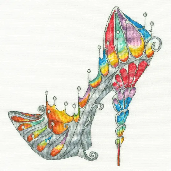 Stained Glass Slipper XSK7 Counted Cross Stitch Kit {1}