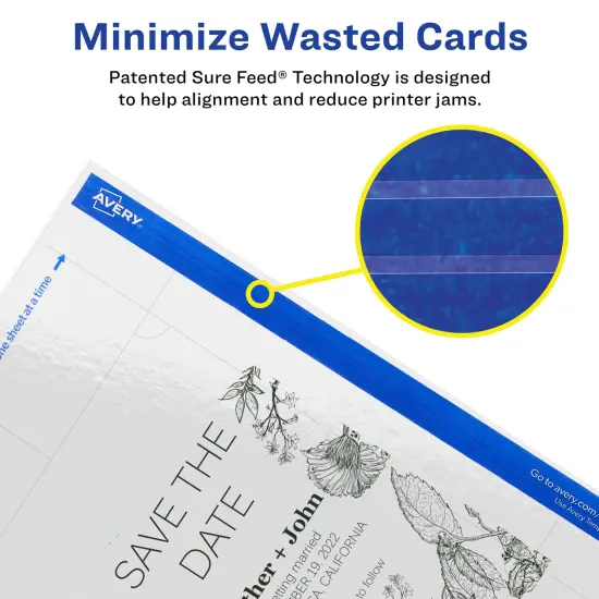 Avery 4" x 6" Rectangle Scalloped, Glossy White Postcards {4}