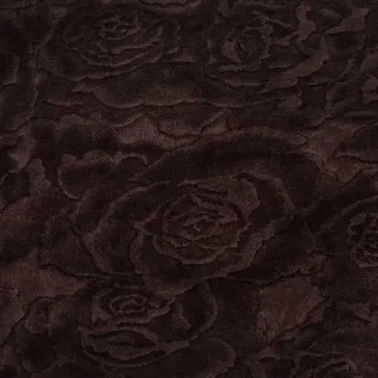 Cuddle 3 Extra Wide Rose Burnout Limited Edition Chocolate Fabric per yard {1}