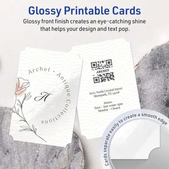 Avery Glossy White Postcards, 6" x 9" Rectangle Scalloped Edge {2}