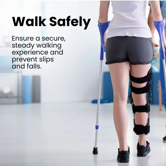 6 Pack Replacement Rubber Cane Tips for Canes, Walking Sticks, Walkers (Black, 3/4 Inch Tip) {4}