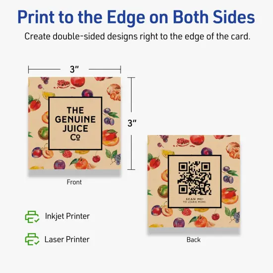 Avery Kraft Brown Square Cards, 3" x 3" Square {6}