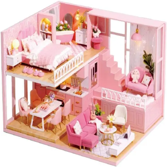 Miniature Wizardi Roombox Kit - Romantic Story Dollhouse Kit {1}