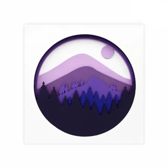 Rosa Talent Landscape. Mountains - 3D Painting on Primed Fiberboard Set. Create Your DIY Decoration. 7 Layers. 11.81*11.81 inches. {1}