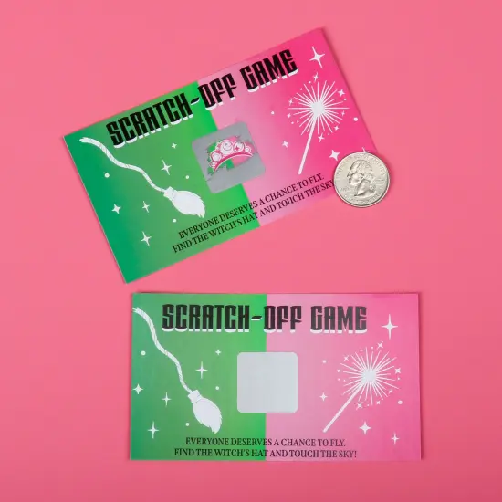 Big Dot of Happiness Witch Party Game Scratch Off Cards, Fun Activity for Kids, Pink and Green Birthday or Halloween Party Game for Girls - 22 Count {3}