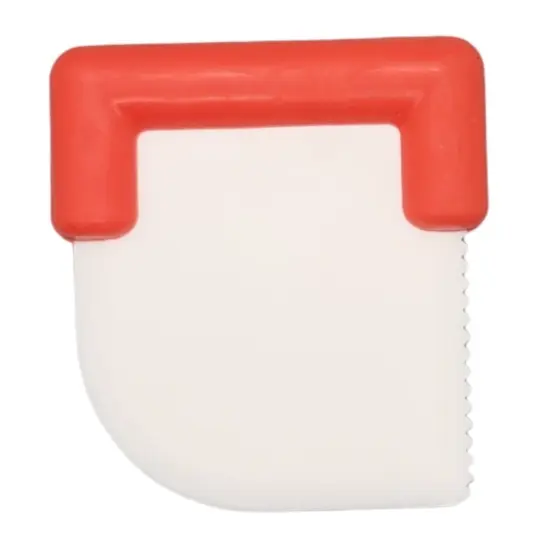 Handy Housewares Durable 3" Nylon Plastic Pan Scraper Tool with Serrated Blade & Anti-Slip Handle - Random Color {2}