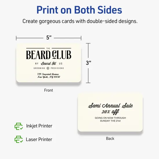 Avery Matte Ivory Index Cards, 3" x 5" Rectangle Rounded Corners {6}