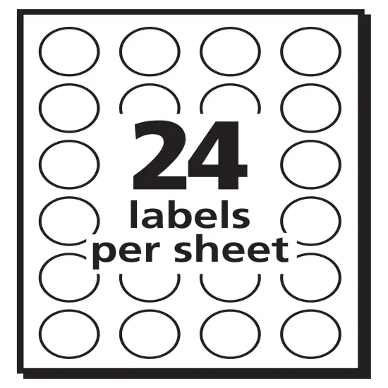 Avery Printable Color-Coding Labels, Removable Adhesive, 3/4" Round, Assorted Neon, 1,008 Labels (5474) {3}