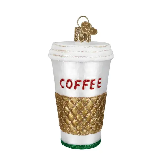 Old World Christmas 3.25 In Coffee To Go Tree Ornament , Beverage Drive Thru Multicolored {1}