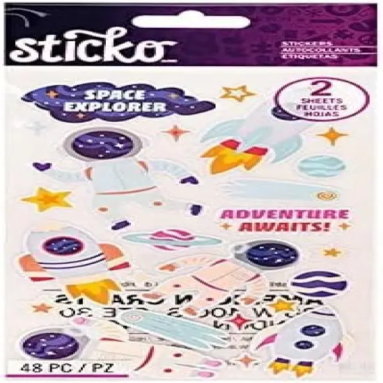 Sticko Astronaut Metallic Foil Stickers Double-Pack {1}