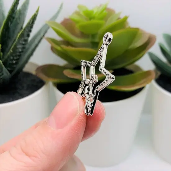 Silver Fairy on Star Charms, 29x25mm {4}