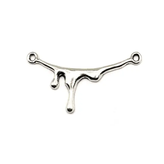 Silver Blood Drip Connector Charms, 41x22mm {2}