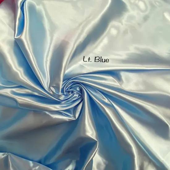1 Yard Light Blue Bridal Satin Fabric 58/60 Inch Wide Glossy Smooth Fabric for Wedding Dresses, Overlays & Decor {1}