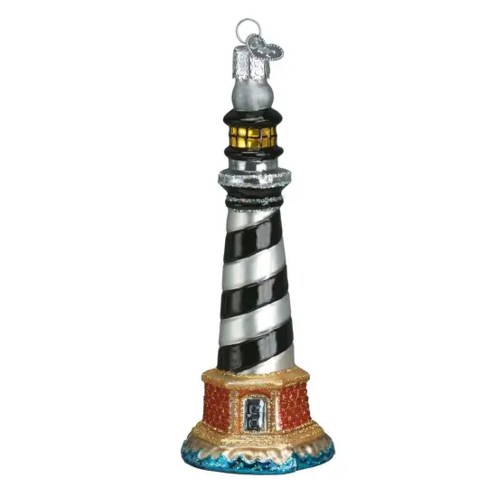 Old World Christmas 5.5 Inch Cape Hatteras Lighthouse Christmas Tree Ornament , Diamond Shouls Multicolored {1}