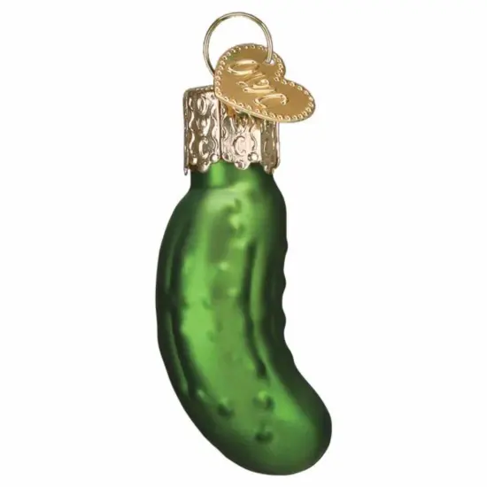 Old World Christmas 1.75 In Mini Pickle Christmas Tree Ornament , Gumdrops Collection Hide Gift Green {1}