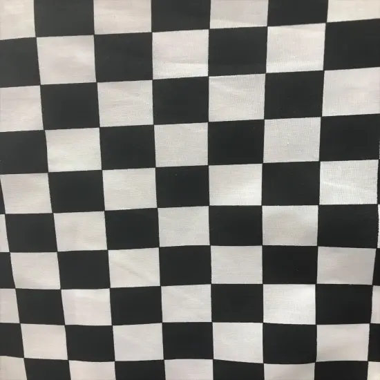 1 Yard Classic Black/White Checkerboard Poly Cotton fabric 59/60 Inch Width {1}