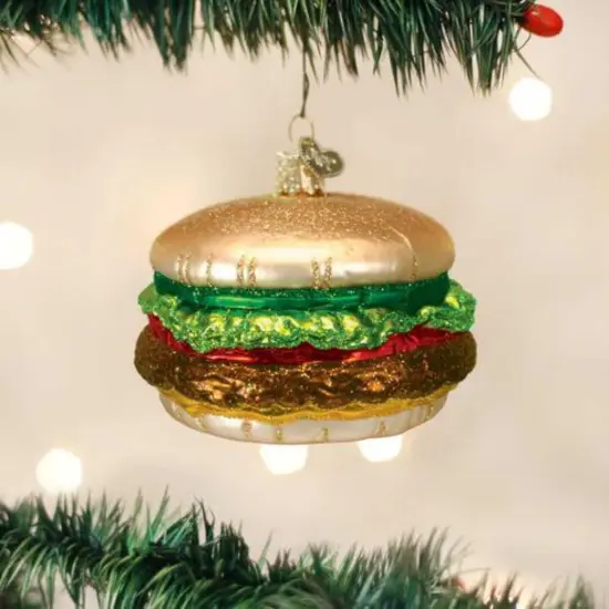 Old World Christmas 2.75 In Cheeseburger Christmas Tree Ornament , Ornament Fast Food Beef Burger Multicolored {3}
