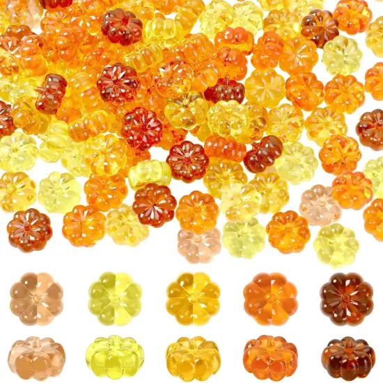 120Pcs Mini Pumpkins Ornaments Pumpkin Vase Filler {1}