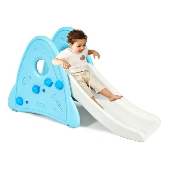 Freestanding Baby Slide Indoor First Play Climber Slide Set for Boys Girls Blue {6}