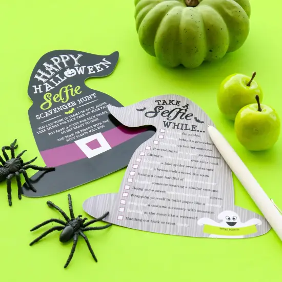 Big Dot of Happiness Happy Halloween - Selfie Scavenger Hunt - Witch Party Game - Set of 12 {3}