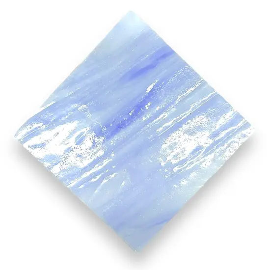 Wissmach COE 96-23 White Superior Blue Prisma Fusible Glass Sheet {3}