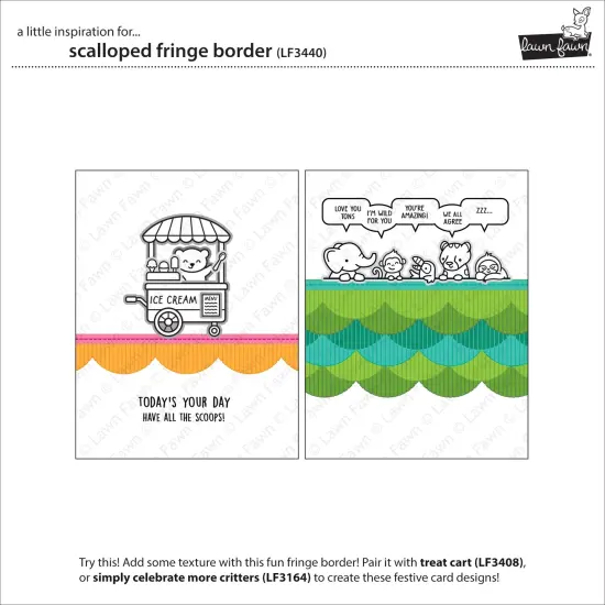 Lawn Cuts Custom Craft Die-Scalloped Fringe Border {5}