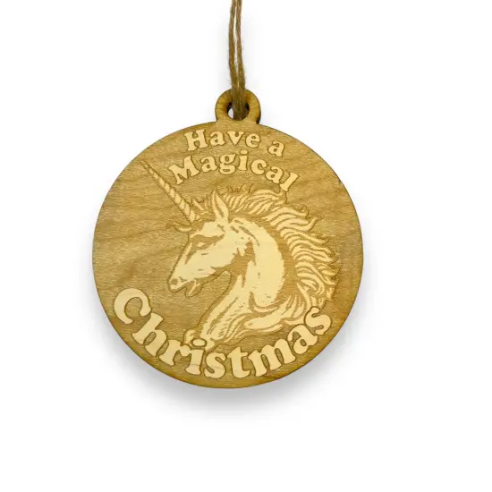 Ornament - Have a Magical Christmas - Raw Wood 3x3in {3}