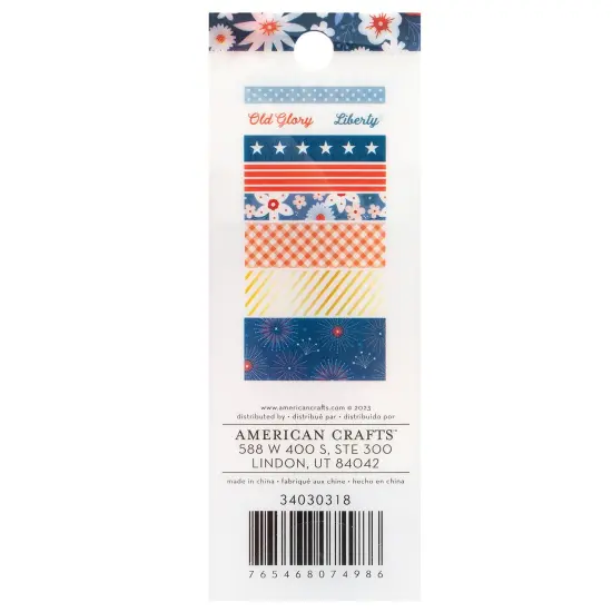 American Crafts Flags And Frills Washi Tape 8/Pkg-Gold Foil {3}