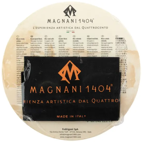 Magnani Aquarello Toscana Round Watercolor Block 6.3"-White 20 Sheets {3}